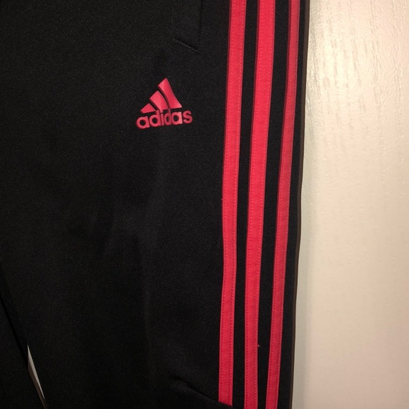 Adidas pants, coral pink stripes - Picture 2 of 5
